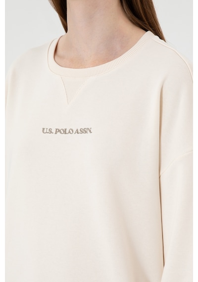 U.S. Polo Assn. Kadın Krem Bisiklet Yaka Sweathırt 50313562-VR071