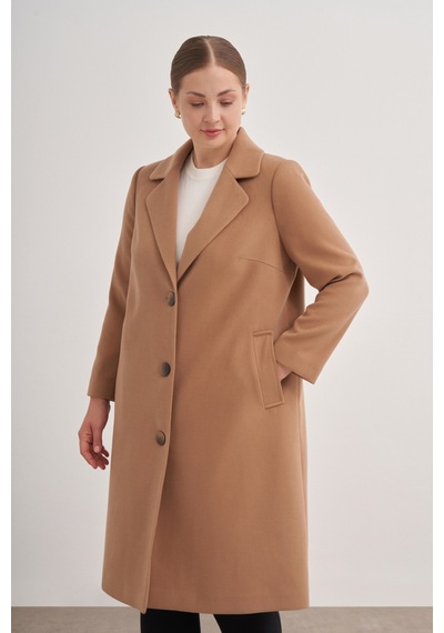 Aker 8585112 Kırlangıç Yaka Kaban Camel Camel