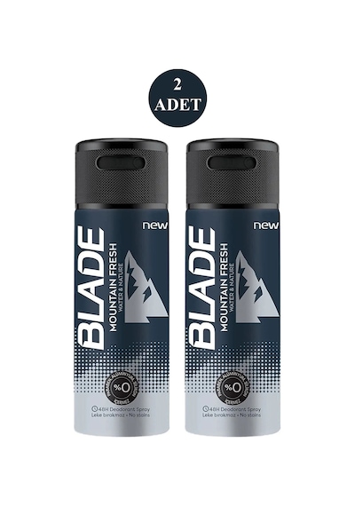 2 Adet Mountain Fresh Erkek Deodorant 150ml Leke Bırakmaz