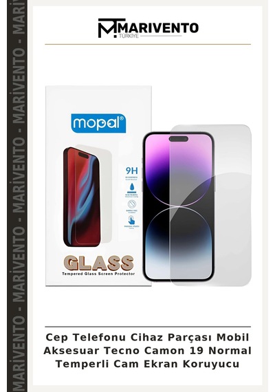 Cep Telefonu Cihaz Parçası Mobil Aksesuar Tecno Camon 19 Normal Temperli Cam Ekran Koruyucu