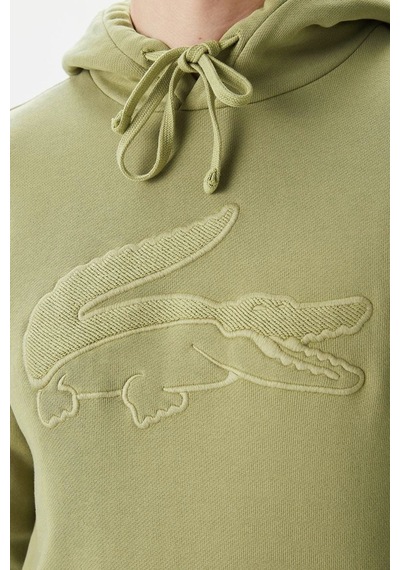 Lacoste Relaxed Fit Men's Hoodie Sweatshirt Erkek Kapüşonlu Sweatshirt Haki Haki