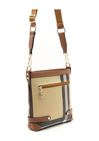 Silver & Polo Silver Polo Bej - Taba Sp1120 Kadın Çapraz Çanta Bej - Taba