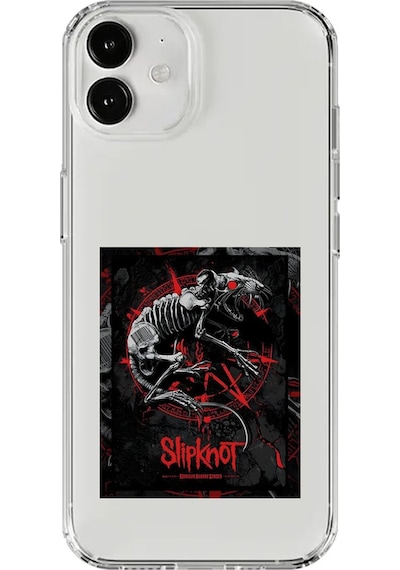 Apple Uyumlu iPhone 12 Şeffaf Kılıf Slipknot Tasarımlı
