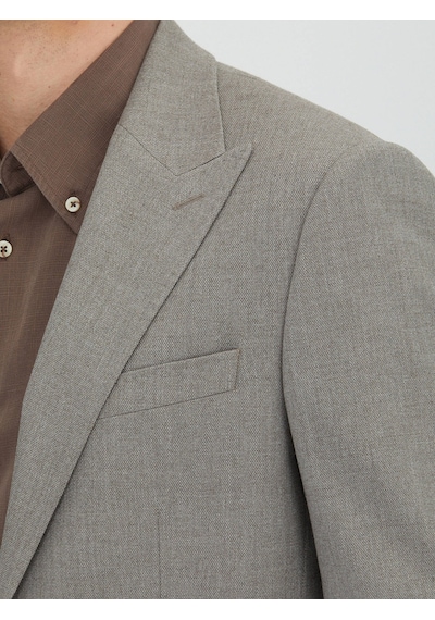 Kip Açık Kahve Mikro Modern Fit Takım Elbise Açık Kahve
