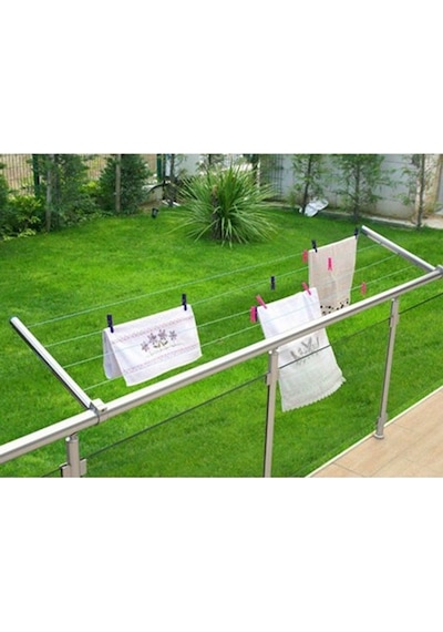 Balkon Çamaşır Kurutma Askısı Gri