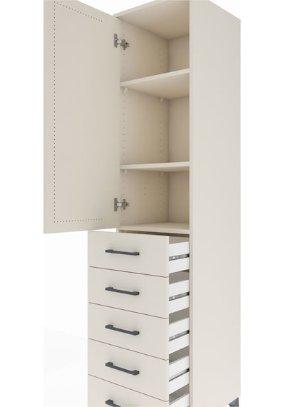 Hyperion Dolap 3 Raflı 5 Çekmeceli Tek Kapaklı 44x44x195 Aytaşı-aytaşı Aytası