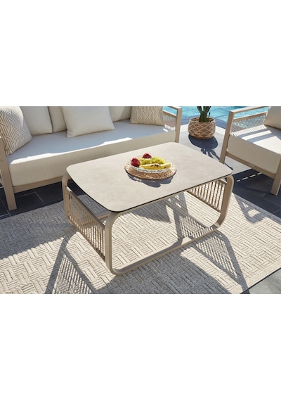 Venedik Bahçe Balkon Oturma Grubu 3+1+1+Seramik Sehpa