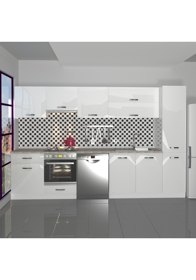 Decoraktiv Elite 325y Ankastre Fırın Modüllü Mdf Hazır Mutfak Dolabı - Tezgah Dahil - Parlak Beyaz Decoraktiv Elite 325y Ankastre Fırın Modüllü Mdf Hazır Mutfak Dolabı - Tezgah Dahil - Parlak Beyaz