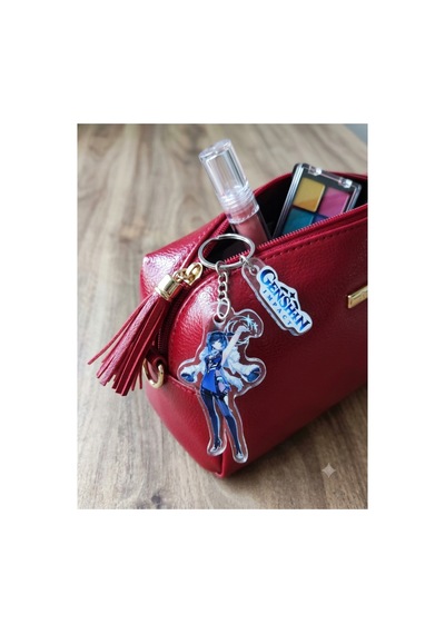 Owl Bag Genshin Impact Serisi Yelan Karakteri Desenli Acrylic Anahtarlık Çanta Süsü Çok Renkli