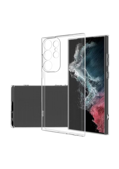Samsung S23 Ultra Kılıf Zore Süper Silikon Kapak - Şeffaf