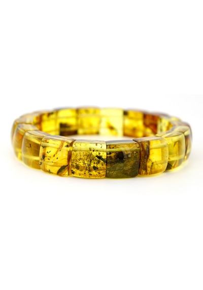 Kehribar Bileklik Fosilli Roleks Özel Tasarım Ambergold Blk23-58 Çok Renkli