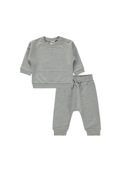 Civil Baby Basic 6-18 Ay Takım - Gri Grimelanj