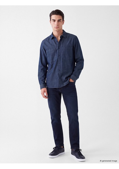 LC Waikiki Lc Waıkıkı Mavi Relax Fit Erkek Jean Gömlek