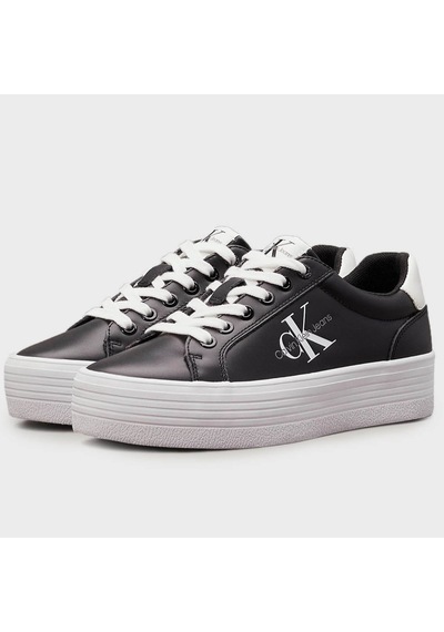 Calvin Klein Leather Women Sneaker Black Hakiki Deri Günlük Spor Ayakkabı Siyah