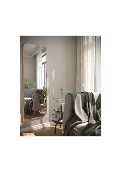 Ceviz Çapraz Oval Dekoratif Boy Aynası 40x120,ceviz Diğer