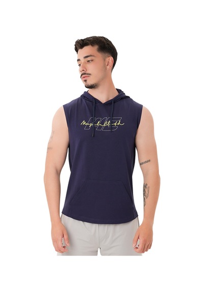 Musclecloth Icon Kapüşonlu Kolsuz T-shirt Lacivert Lacivert