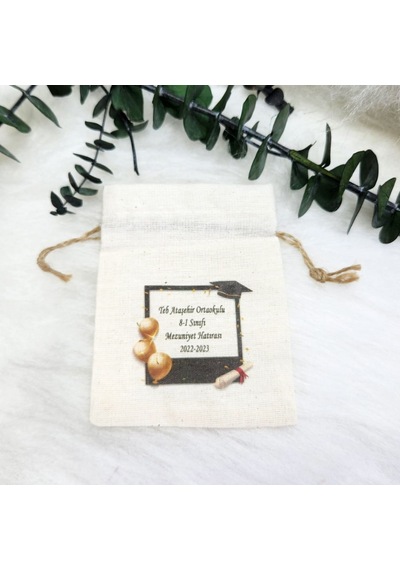 Mezuniyet Baskılı 9x12 Cm Baskılı Lavanta Kesesi Hediye 30 Adet