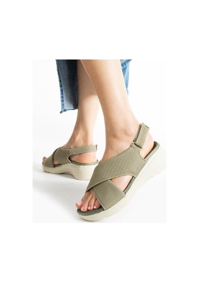 Papuçcity 02790 Orto Pedik Günlük Kadın Triko Sandalet 001