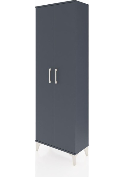 Arges Dolap 4 Raflı 2 Kapaklı 60x30x182 Antrasit-antrasit Antrasit