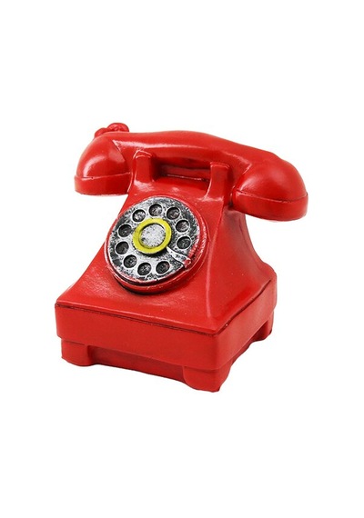 Ankesörlü Telefon Vintage Dekoratif Biblo 12x7.5cm Reçine 4801