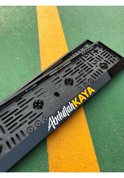 Kişiye Özel Plakalık Yazılı 3d Pleksi Sarı Beyaz Renkte