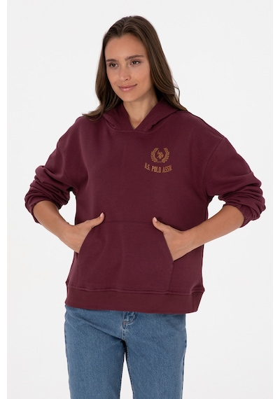 U.S. Polo Assn. Kadın Bordo Kapüşonlu Sweatshirt 50307796-VR177
