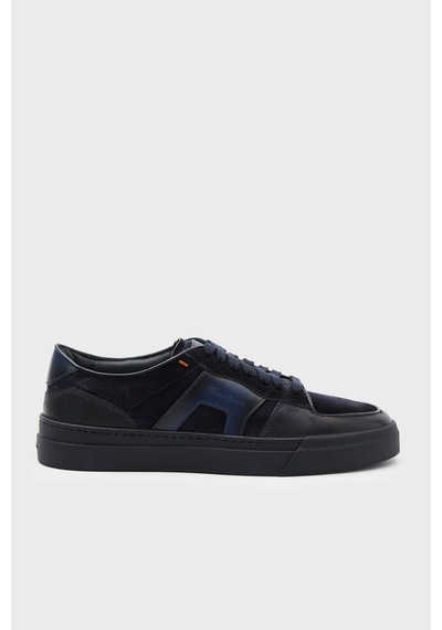 Santoni Süet Deri Sneaker Ayakkabı Erkek Ayakkabı Mbgt22221ocntgeuu60 Lacivert