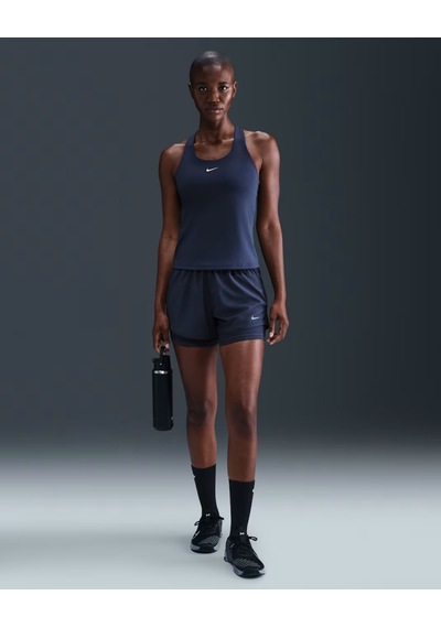 Nike Swoosh Dv9897-411 Kadın Orta Destekli Sütyenli Spor Atlet - Lacivert
