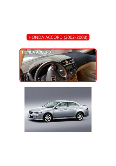 Honda Accord 2002-2008torpido Koruma Halısı Kırmızı Kenar
