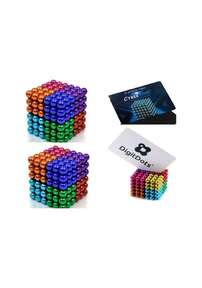 Magnetic Cube 8 Renk 432 Adet 5 Mm Manyetik Mıknatıs Toplar. Kart
