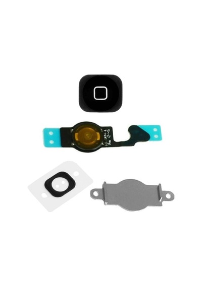 Apple Uyumlu iPhone 5 Home Tuş Orta Tuş Home Bottun (Tam Set) Siyah