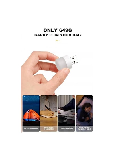 4 Adet Bebek Ve Çocuk Odaları İçin Mini Taşınabilir Usb Led Lamba Powerbank Laptop Pc Uyumlu Tak Çalıştır Mikro Gece Aydınlatma Lambası Bebek Odası Koridor Kamp Için Yuvarlak Küçük Kompakt Ampul
