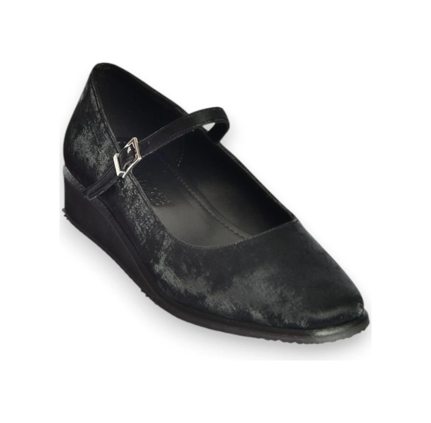 Fox Shoes V820203504 Siyah Kumaş Bantlı Günlük Kadın Ayakkabı Siyah-kumaş