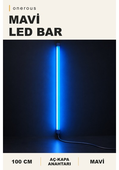 Onerous 100 Cm Mavi Led Bar, Anahtarlı, Dekoratif Aydınlatma