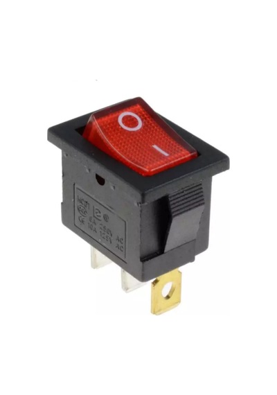 Ic-118 Anahtar Küçük On - Off Işıklı 3 Bacaklı 1 Adet-Kırmızı