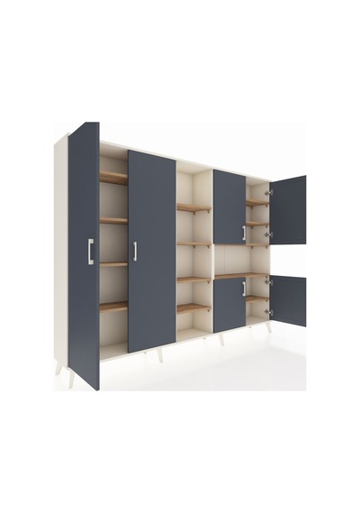 Arges Dolap 13 Raflı 6 Kapaklı 220x30x163 Aytaşı-antrasit/çam Antrasıt/atlas Çam - Aytası Arges Dolap 13 Raflı 6 Kapaklı 220x30x163 Aytaşı-antrasit/çam Antrasıt/atlas Çam - Aytası