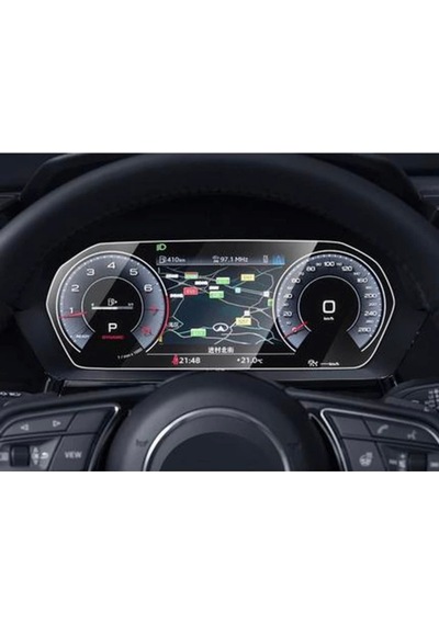 Audi A3 Dijital Gösterge Ekran Koruyucu - Kırılmaz Şeffaf Nano Teknoloji