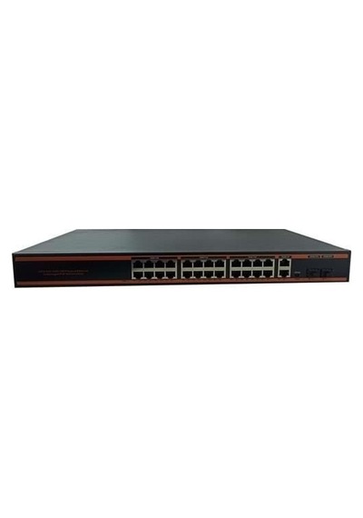 Nova ND1P2404LFGX 24 Port Poe+ 10/100 Mbps 2 Port 10/100/1000 Mbp Switch