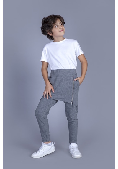 Toontoy Kids Toontoy Erkek Çocuk Şalvar Tipi Eşofman Alt Antrasit Melanj
