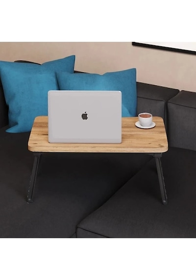 Laptop Sehpası,masası, Katlanabilir Yatak,koltuk Üstü,kahvaltı,bilgisayar Sehpası Atlantik Çam