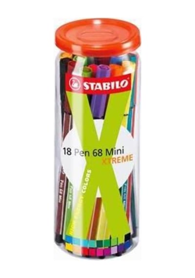 Stabilo Keçeli Kalem 68 Mini, 18'li Xtreme-kutu Ve