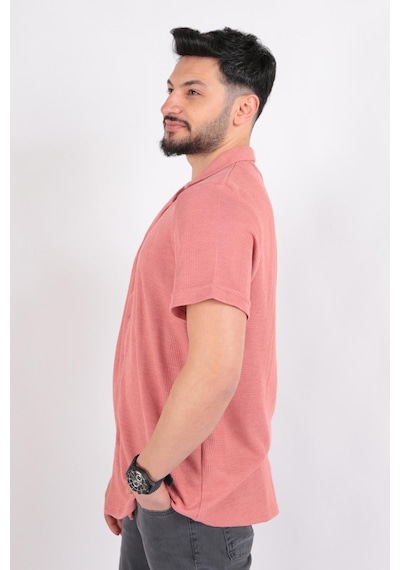 Cazador 2000 Erkek Kısa Kol Gömlek 24YCEEO02000-R0623 Gülkurusu