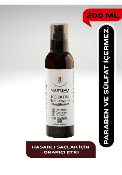 Neutrevo Professional No:2 Keratin Serisi Onarıcı Ve Güçlendirici Durulanmayan Saç Bakım Kremi 200 Ml
