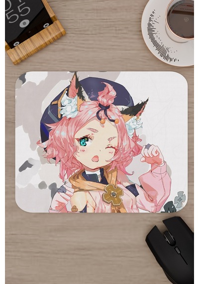 Diona Genshin Impact Anime Gacha V5 - 22x18 Gaming Mouse Pad Fare Altlığı