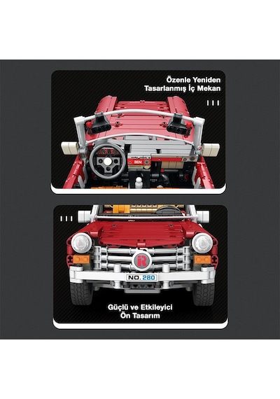 Reobrix Technic 11005-d Mercedes Benz 280sl Araba Kumanda&motorlu Yaratıcı Yapı Blok Seti Building Blocks - 1578 Parça