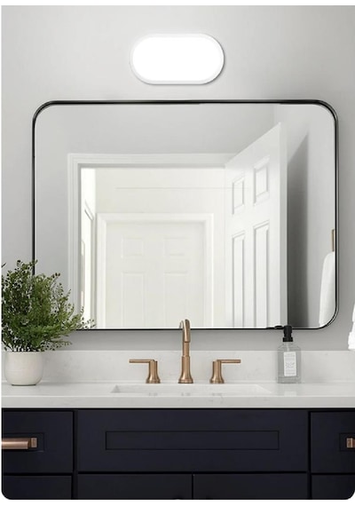 Horoz Aydos 15w Oval Beyaz Led Nem Su Geçirmez Banyo Bahçe Modern Tavan Lambası Beyaz Işık Beyaz