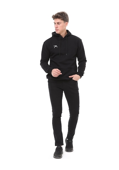 Raru Erkek Kapüşonlu Sweatshirt Lepıdus Siyah