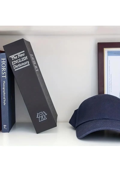 Kitap Sözlük Görünümlü 18cm Kasa Kitap Para Gizli Güvenli Kilitli Para Kasası