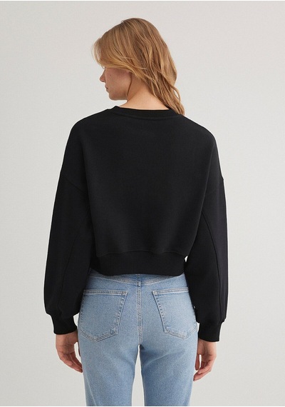 Mavi Kadın Bısıklet Yaka Sweatshırt Siyah 1s10307-900 Siyah