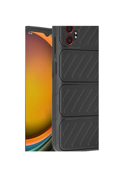 Newface Samsung Galaxy Uyumlu Xcover 7 Pro Auto Focus Karbon Kapak - Siyah Evimdeyokyok